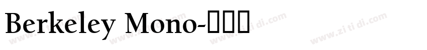 Berkeley Mono字体转换